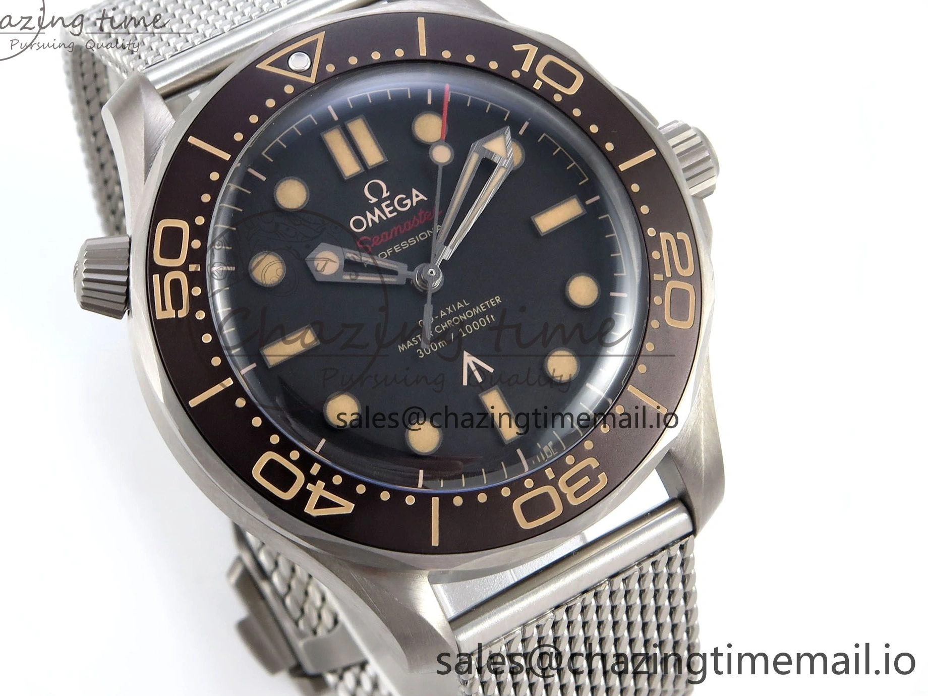 0323 Original Seamaster 300 “No Time to Die” Limited Edition VSF 1:1 Best Edition on SS Mesh Bracelet A8806(Free Nato) V 7679